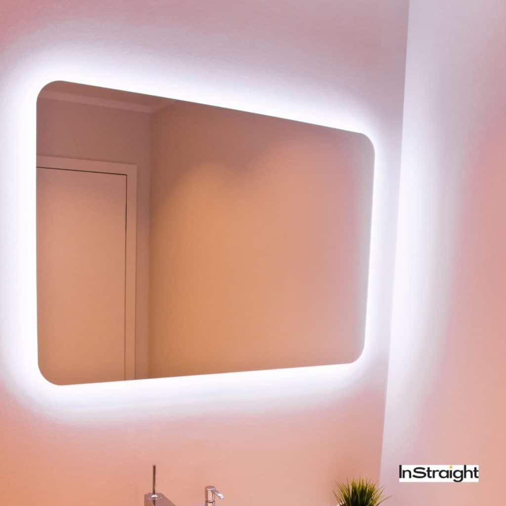 A beautiful backlit mirror